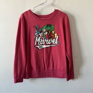 Marvel Heroes Dark Pink Crew Neck Sweater